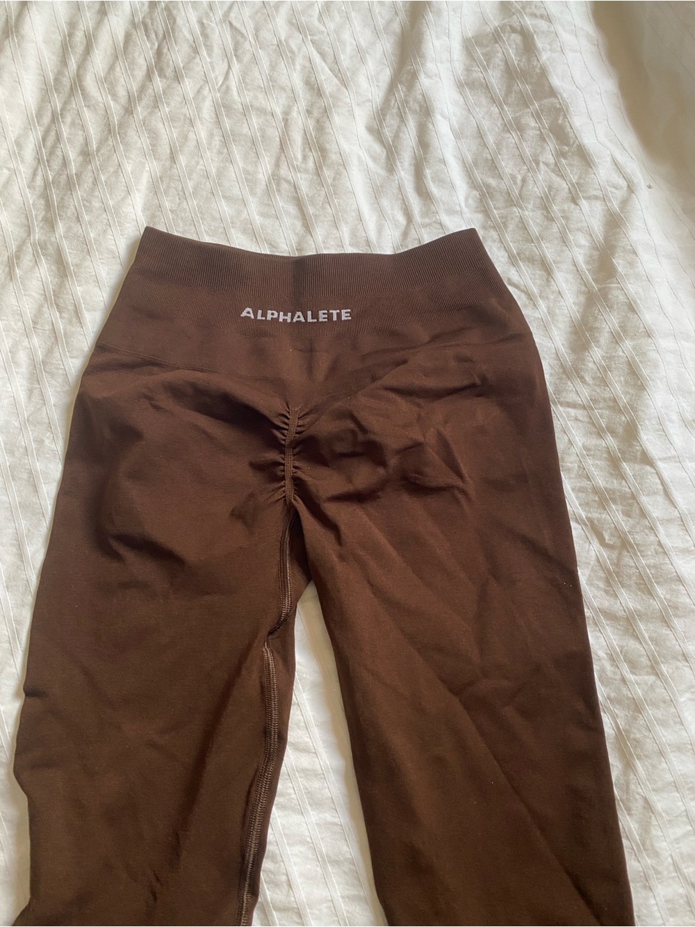 Alphalete Brown Seamless Scrunch Leggings